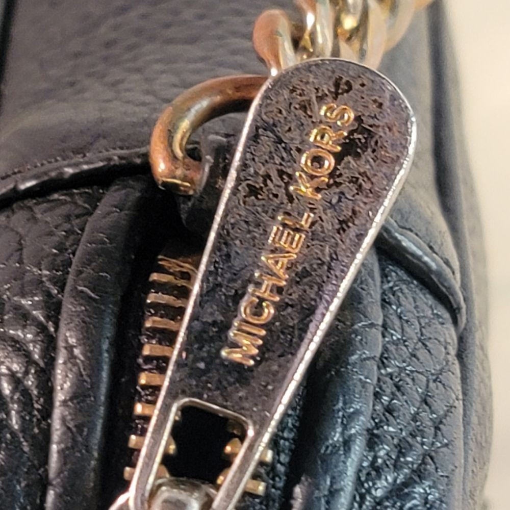 Michael Kors Fulton Large East West Crossbody Bag - Black Pebbled Leather - Picture 10 of 14